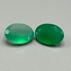11.37 Carat Emerald Oval Faceted Cut - Set of 2 Loose Stones
