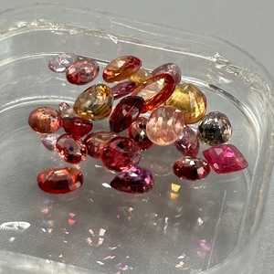 9.68 Carat Garnet & Other Colored Stones Mixed Cut - Various Size & Shape Lot of Loose Stones