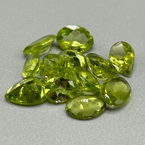 12.76 Carat Peridot Mixed Cut - Assorted Lot of Loose Stones