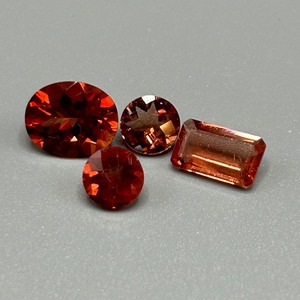 6.71 Carat Red Garnet Mixed Cut - Assorted Lot of Various Size & Shape Loose Stones Set of 4