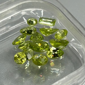 7.29 Carat Peridot Mixed Cut - Assorted Lot of Various Size & Shape Loose Stones
