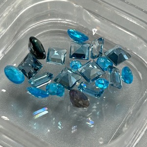 6.69 Carat Blue Topaz Mixed Cut - Assorted Lot of Various Color, Size & Shape Loose Stones