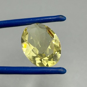 8.89 Carat Lemon Yellow Quartz Oval Faceted Cut