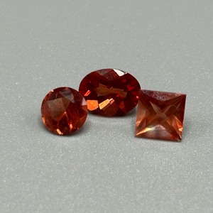 2.84 Carat Garnet Mixed Cut - Various Size & Shape Loose Stones Set of 3