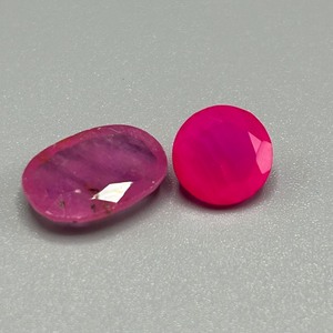 7.31 Carat Pink Stone Mixed Cut - Various Size, Color & Shape Loose Stones Set of 2