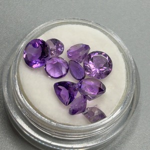 5.45 Carat Amethyst Mixed Cut - Various Size & Shape Assorted Lot of Loose Stones