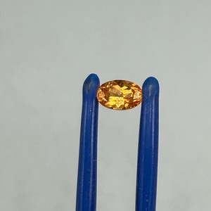 0.78 Carat Orange Sapphire Oval Faceted Cut