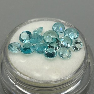 4.16 Carat Blue Topaz Round Faceted Cut - Lot of Loose Stones