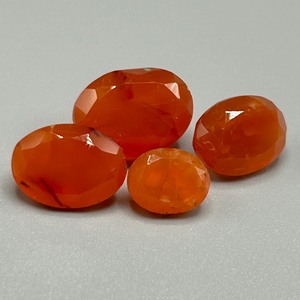 25.58 Carat Orange Stones Mixed Cut - Various Size & Shape Lot of Loose Stones Set of 4