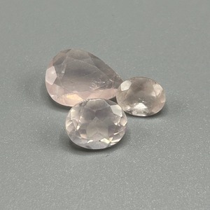10.03 Carat Rose Quartz Mixed Cut - Set of 3 Loose Stones