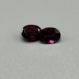 3.47 Carat Garnet Oval Faceted Cut - Loose Stones Set of 2