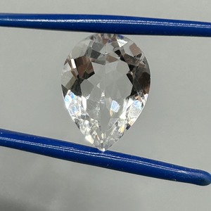 10 Carat Colorless Rock Crystal Quartz Pear Faceted Cut