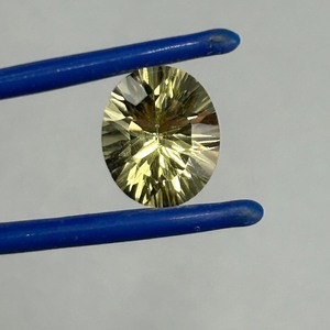 4.90 Carat Lemon Yellow Quartz Oval Starburst Faceted Cut