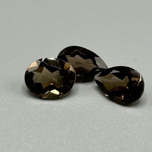 5.84 Carat Smoky Quartz Mixed Cut - Various Size & Shape Set of 3 Loose Stones