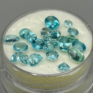 7.72 Carat Blue Topaz Mixed Cut - Various Size & Shape Assorted Lot of Loose Stones