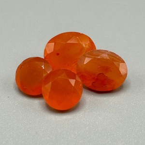 11.11 Carat Orange Stone Mixed Cut - Various Size & Shape Loose Stones Set of 4