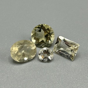 5.50 Carat Lemon Yellow Quartz Mixed Cut - Assorted Size & Shape Loose Stones Set of 4