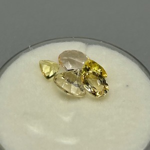 2.73 Carat Lemon Yellow Quartz Mixed Cut - Various Size & Shape Assorted Lot of Loose Stones Set of 5