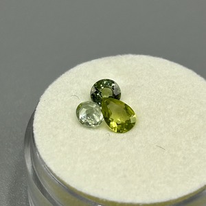 0.95 Carat Green Stones Mixed Cut - Various Size, Color & Shaped Assorted Loose Stones Set of 3