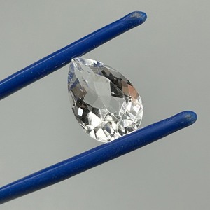 6.16 Carat Colorless Rock Crystal Quartz Pear Faceted Cut