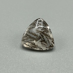 5.27 Carat Moss Agate Buffed Finish Triangular Cut