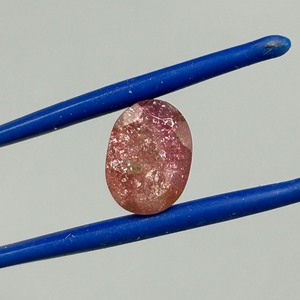 4.36 Carat Pinkish Orange Red Tourmaline Oval Faceted Cut