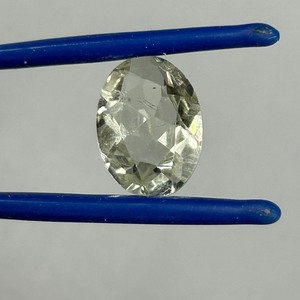 4.69 Carat Light Yellow Green Quartz Oval Faceted Cut