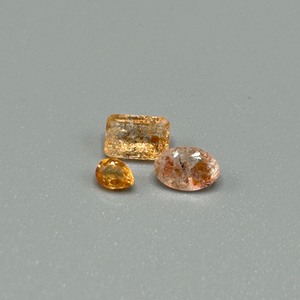 1.24 Carat Yellow Quartz & Quartz with Hematite Mixed Cut - Loose Stones Set of 3