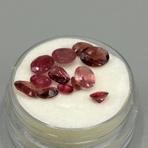 9.15 Carat Assorted Lot of Loose Pink, Red to Pinkish Brown Stones Various Size, Shape & Species