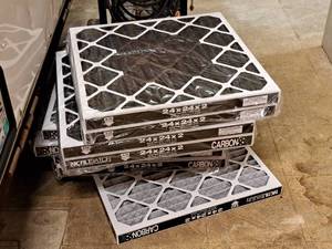 lot 37 image: Lot of (9) NCFiltration Carbon Pleat Air Filters 24x24x2
