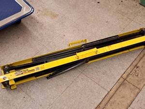 lot 113 image: Lot of (2) Tool Shop 360-lbs Steel Folding Sawhorses