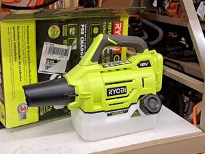 lot 124 image: Ryobi One 12-Gallon 18V Cordless Chemical FoggerMister