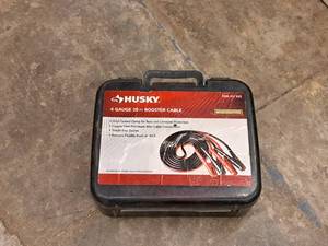 lot 147 image: Husky 4-GA 20 Booster Cables with Carry Case