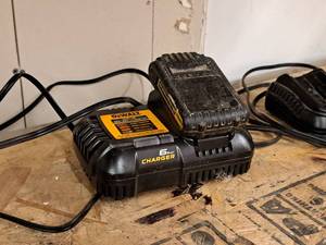 lot 166 image: DeWalt 20V Max Battery Charger DCB1106 with 20V Max Battery