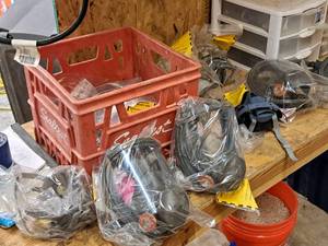 lot 225 image: Safety Masks  Respirators with Tote