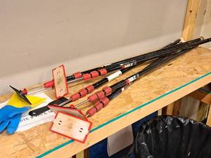 lot 229 image: Lot of (5) Drywall Zip Poles