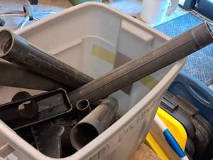 lot 218A image: Lot of  Assorted Shop Vacuum Accessories - Hose Extensions, Cleaning Attachments