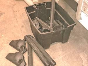lot 218B image: Lot of  Assorted Shop Vacuum Accessories - Hose Extensions, Cleaning Attachments