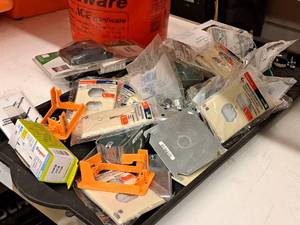 lot 251 image: Lot of  Assorted Electrical Outlets, Boxes, Face Plates, Timer