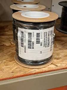 lot 254 image: Lot of (1) Paige 100 14AWG 2C LoVo LTNG CBL BLK 30V Spool of Underground Cable (New)