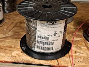 lot 257 image: Lot of (1) Paige 100 14AWG 2C LoVo LTNG CBL BLK 30V Spool of Underground Cable (New)