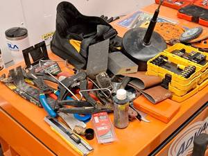lot 278 image: Misc. Hand Tools and Bits with Tool Bag