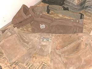lot 284 image: Lot of (2) Leather Tool Belts