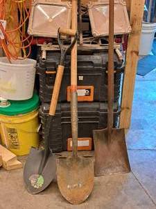 lot 360 image: (2) Spades and (1) Flat Shovel