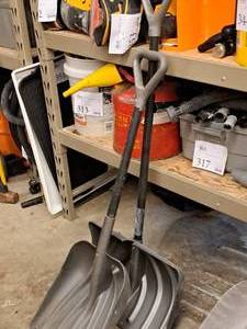 lot 374 image: Lot of (2) Plastic Snow Shovels