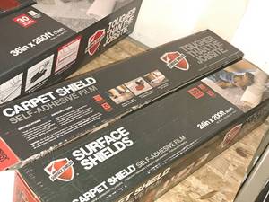 lot 452 image: Lot of (2 Boxes) Surface Shields Carpet Shield Self-Adhesive Film 24x200