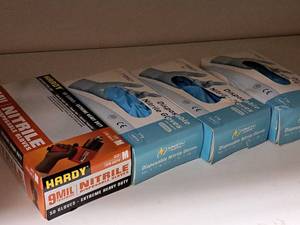 lot 482 image: Lot of (4 Boxes) Disposable Nitril Gloves