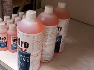 lot 488 image: Lot of (3) Fiberlock Technologies Hydro Boost Peroxide Cleaner Additive 1-Quart Plastic Bottle