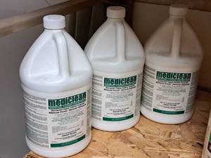 lot 502 image: Lot of (3) Prorestore Mediclean 1-Gallon Jug Germicidal Cleaner Concentrate  Lemon