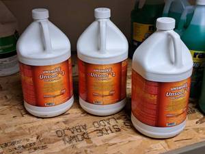 lot 504 image: Lot of (3) Unsmoke Unsoot #1 1-Gallon Jug Encapsulate Protective Coating Surface Sealant